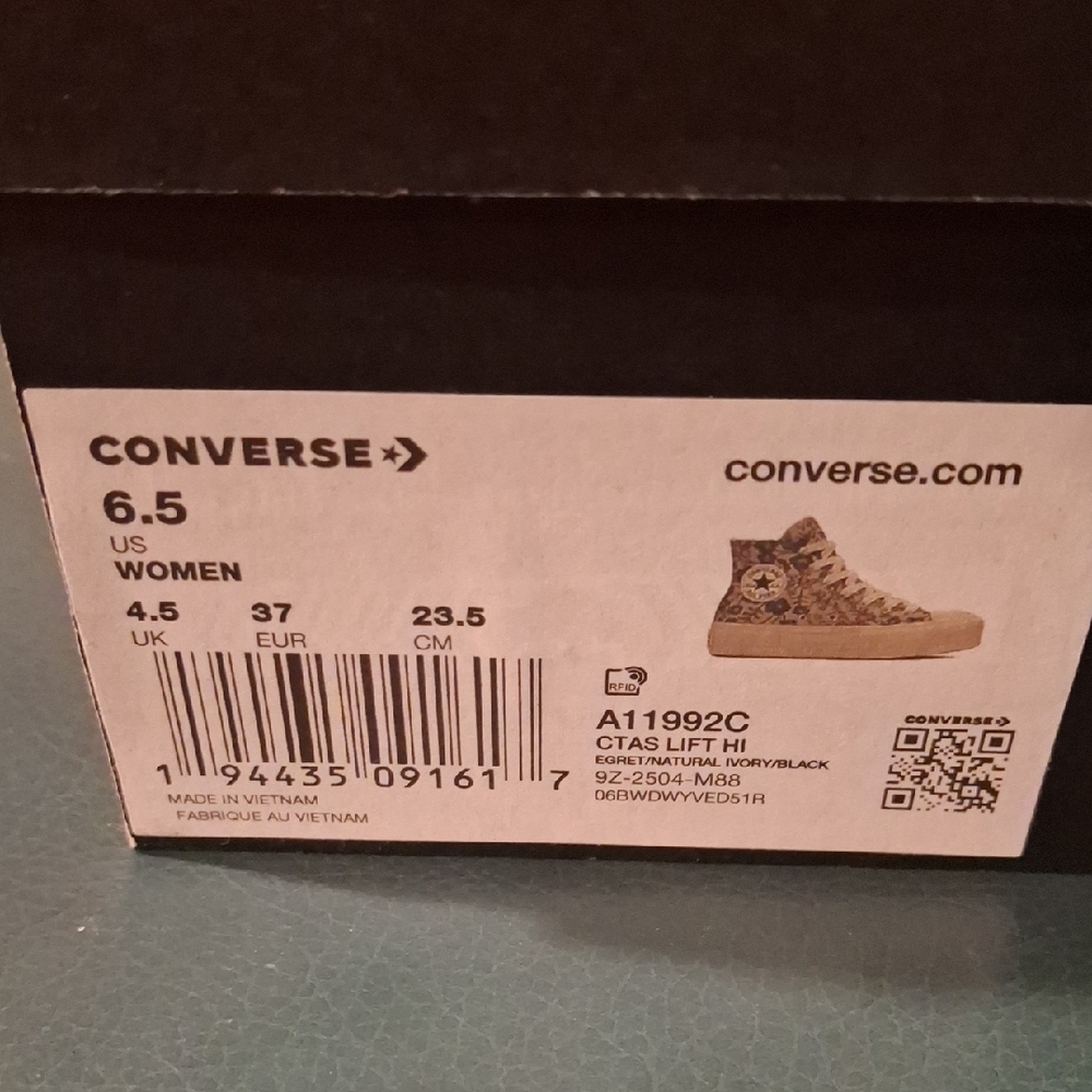 Converse Multicolor Knit Floral Tapestry Lift High-Tops - Picture 2 of 13